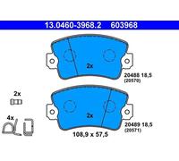 ATE Brake Pad Set 13.0460-3968.2 - Disc Brake for Renault Trafic Van/Bus