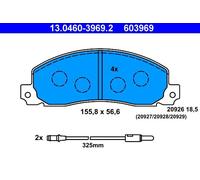 ATE Brake pad set 13.0460-3969.2 incl. wear warning contact RENAULT: Trafic I Platform/Chassis, Trafic I Van, VAUXHALL: Arena Van
