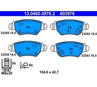 ATE Rear Disc Brake Pad Set 13.0460-3976.2 Fits Chevrolet/Opel/Vauxhall 9195685