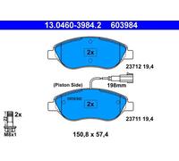Brake pads 13.0460-3984.2 ATE for FIAT ALFA ROMEO LANCIA