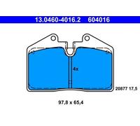 Brake Pad Set, disc brake ATE 13.0460-4016.2 for PORSCHE 944 2.5 1987-1991
