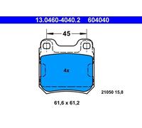 ATE Brake pad set excl. wear warning contact 13.0460-4040.2 Brake pads,Brake pad set, disc brake OPEL,SAAB,VAUXHALL,VECTRA B (36_)