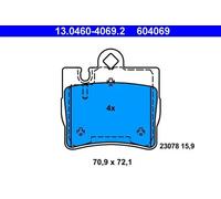 ATE 13.0460-4069.2 Brake pad set