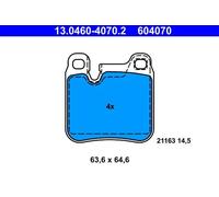 Brake pads 13.0460-4070.2 ATE for PORSCHE 911 911 Convertible 911 Targa