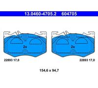 ATE 13.0460-4705.2 Brake pad set