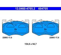 ATE 13.0460-4705.2 Brake pad set