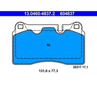 ATE Brake pad set 13.0460-4837.2 prepared for wear indicator, excl. wear warning contact Right Connector LAND ROVER: Range Rover 3, Range Rover Sport