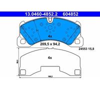 Brake pads 13.0460-4852.2 ATE for PORSCHE VW