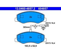 ATE Brake Pad Set 13.0460-4857.2 - Rear Disc Brake for Opel, Renault, Vauxhall Movano