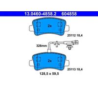 Brake pads 13.0460-4858.2 ATE for OPEL RENAULT NISSAN