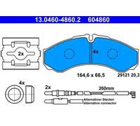 Brake pads 13.0460-4860.2 ATE for RENAULT TRUCKS RENAULT