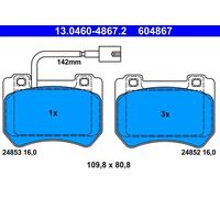 Brake pads 13.0460-4867.2 ATE for ALFA ROMEO BRERA SPIDER 159 Sportwagon 159