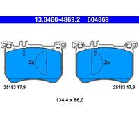 Fits ATE 13.0460-4869.2 Brake Pad Set, disc brake OE REPLACEMENT