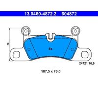 Brake pads 13.0460-4872.2 ATE for PORSCHE VW