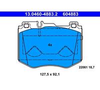ATE Brake Pads 13.0460-4883.2 - Disc Brake for Mercedes-Benz C-Class, C-Class T-Model, GLC, CLS