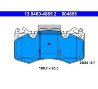 Brake pads 13.0460-4885.2 ATE for LAND ROVER RANGE ROVER Mk III RANGE ROVER IV