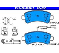 Brake Pad Set, disc brake ATE 13.0460-4890.2 for PEUGEOT BOXER Van 2.0 2015-2023