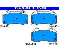 Brake pads 13.0460-4891.2 ATE for MAZDA FIAT ABARTH
