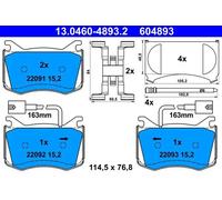 Brake pads 13.0460-4893.2 ATE for ALFA ROMEO GIULIA