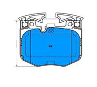 ATE 13.0460-4897.2 Brake pad set