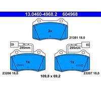 Brake pads 13.0460-4968.2 ATE for ALFA ROMEO FIAT