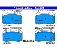 ATE Brake Pad Set 13.0460-4969.2 - Disc Brake for Peugeot 406 XFZ/XFX 2.9L & 4HX 2.2L
