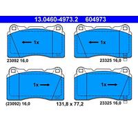 ATE Brake Pad Set Disc Brake 13.0460-4973.2 for Subaru Impreza II/III Hatchback 2.5L