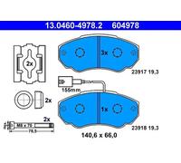 Brake pads 13.0460-4978.2 ATE for PEUGEOT FIAT CITROËN