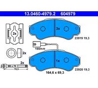 Brake pads 13.0460-4979.2 ATE for PEUGEOT FIAT CITROËN