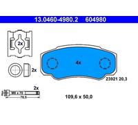 Brake pads 13.0460-4980.2 ATE for PEUGEOT FIAT CITROËN