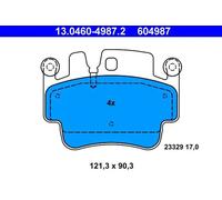Brake pads 13.0460-4987.2 ATE for PORSCHE 911 911 Convertible BOXSTER 911 Targa