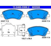 Brake pads 13.0460-5506.2 ATE for KIA RIO IV STONIC RIO IV Saloon