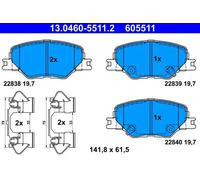 Brake pads 13.0460-5511.2 ATE for OPEL INSIGNIA B Grand Sport