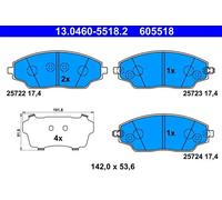 ATE 13.0460-5518.2 Brake pad set