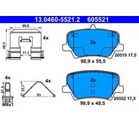 ATE 13.0460-5521.2 Brake pad set