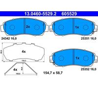 Brake pads 13.0460-5529.2 ATE for HONDA CR-V V ZR-V