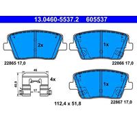 ATE 13.0460-5537.2 Brake pad set