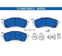 ATE 13.0460-5542.2 Brake pad set