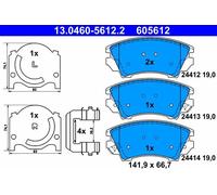 Brake pads 13.0460-5612.2 ATE for SAAB OPEL CHEVROLET VAUXHALL