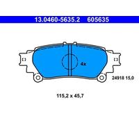 DISC BRAKE PADS SET FOR TOYOTA LEXUS PRIUS PLUS W4 2ZR FXE PRIUS V W4 ATE