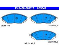 ATE Brake pad set 13.0460-5642.2 with acoustic wear warning CHEVROLET: Spark