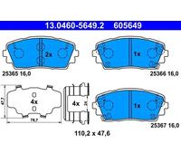 ATE 13.0460-5649.2 Brake pad set