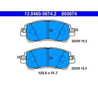 Brake pads 13.0460-5674.2 ATE for MAZDA 2 Hatchback