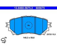 Brake pads 13.0460-5675.2 ATE for MAZDA 6 Saloon 6 Estate