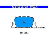 ATE 13.0460-5676.2 Brake pad set