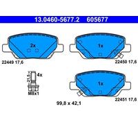 ATE 13.0460-5677.2 Brake pad set