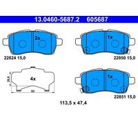ATE 13.0460-5687.2 Brake pad set