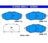 BRAKE PAD SET DISC BRAKE 13.0460-5694.2 FOR DAEWOO CHEVROLET X 20 D1 2.0L 6cyl