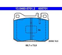 Brake pads 13.0460-5701.2 ATE for VW LT28-50 Bus LT28-50 Van LT 40-55 I Van