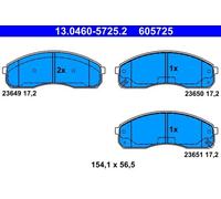 Brake pads 13.0460-5725.2 ATE for KIA PREGIO Van SEDONA I SEDONA Mk II